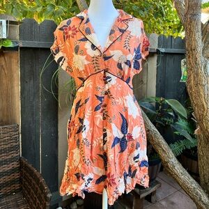 Orange sherbet mini-dress